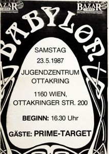 Babylon, Prime-Target - May 23, 1987 (Gig Poster)