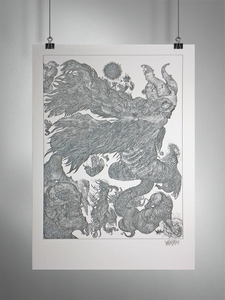 Dark Gods: Birth of The Architects 13"x19" Giclèe Print (vVurMzflessshhh Open Edition)