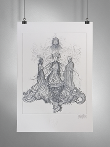Dark Gods: Mother II (The Gathering) 13"x19" Giclée Print (vVurMzflessshhh Open Edition)