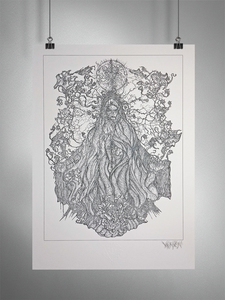 Dark Gods: Black Lotus 13"x19" Giclée Print (vVurMzflessshhh Open Edition)