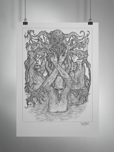 Dark Gods: Architects of Death 13"x19" Giclée Print (vVurMzflessshhh Open Edition)