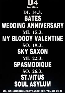U4 Concerts March 1989 (Gig Poster)