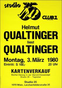 Helmut Qualtinger Liest Qualtinger - Studio 35 - March 03, 1980 (Gig Poster)
