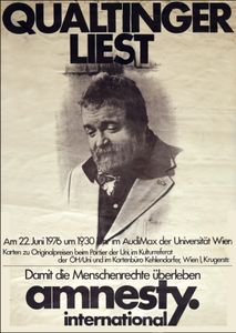 Qualtinger liest - Audi Max Wien - June 22, 1976 (Gig Poster)
