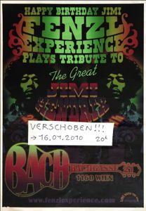 Edi Fenzl Experience - Happy Birthday Jimi, Tribute to Jimi Hendrix - Bach - Jan 16, 2010 (Gig Poster)