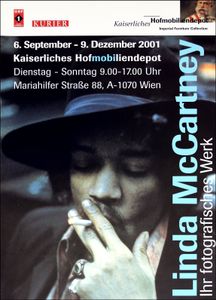 Jimi Hendrix, Linda McCartney - Hofmobiliendepot - Sept 06 - Dec 09, 2001 (Event Promo)