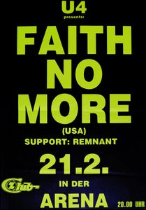 Faith No More, Remnant - Arena - Feb 21, 1989 (Gig Poster)