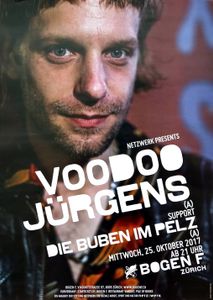 Voodoo Jürgens, Die Buben Im Pelz - Bogen F, Zürich - Oct 25, 2017 (Gig Poster)