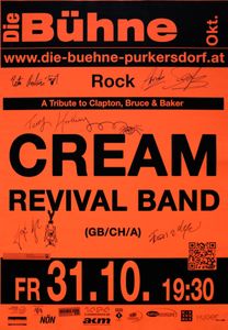 Cream Revival Band - Die Bühne Purkersdorf - Oct 31, 2014 (Gig Poster)