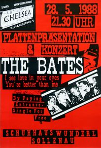 The Bates - Chelsea Wien - May 28,1988 (Gig Poster & Album Promo)