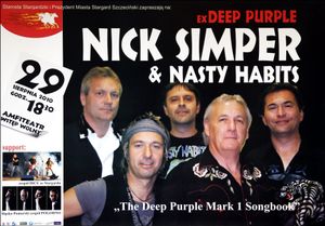 Nick Simper & Nasty Habits, Dice, Pogodno - Amfiteatr Wstep Wolny - Aug 29, 2010 (Gig Poster)