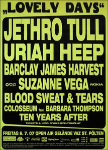 Lovely Days - Jethro Tull, Uriah Heep, ... - Open Air St. Pölten - July 6, 2007 (Gig Poster)