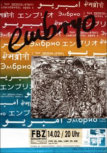 Embryo - FBZ Bürgerzentrum - Feb 14, 1995 (Gig Poster)