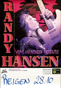 Randy Hansen - Jimi Hendrix Tribute - Reigen Wien - Oct 28 (Gig Poster)