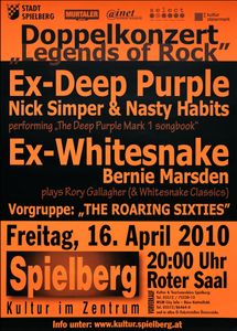 Nick Simper & Nasty Habits, Bernie Marsden - Spielberg - April 16, 2010 (Gig Poster)