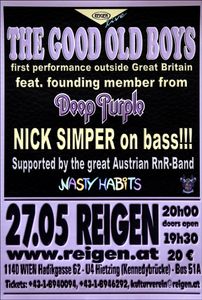 The Good Old Boys, Nick Simper, Nasty Habits - Reigen Wien - May 27, 2008 (Gig Poster)