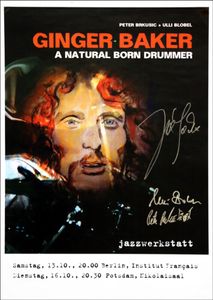 Peter Brkusic, Ulli Blobel, Joe Sachse - Ginger Baker, A Natural Born Drummer [Book] - Berlin, Potsdam - Oct 2012 (Event Promo)