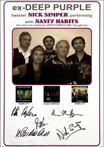 Nick Simper & Nasty Habits - signed Tourposter 2012