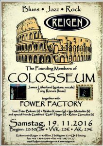 James Litherland, Tony Reeves, Power Factory - Reigen Wien - Nov 19, 2016 (Gig Poster)