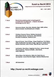 Kunst zu Recht (Exhibition) - Bezirksgericht Innere Stadt Wien - 2013 (Event Promo)