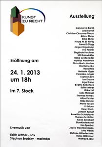 Edith Lettner, Stephan Brodsky - Kunst zu Recht - Bezirksgericht Wien - Jan 24, 2013 (Gig Poster)