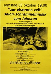 Christian Qualtinger, Zur Eisernen Zeit - Amerlinghaus, Wien - Oct 05, 2002 (Gig Poster)