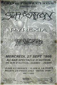 Suffocation / Pyrexia / Fleshgrind - Québec, September 1995