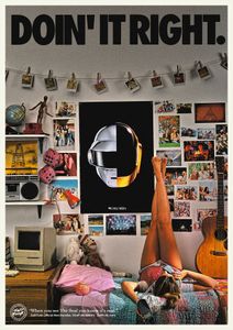 The Daft Punk Official Merchandise Posters: Split Helmet Poster