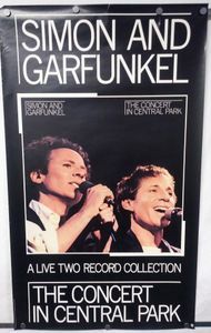 SIMON AND GARFUNKEL Concert In Central Park 1982 Promo Poster