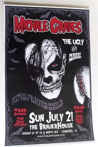 MICHAEL GRAVES MISFITS POSTER SIGNED CONCERT GIG
