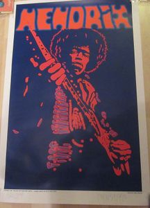 Jimi Hendrix - Peter Marsh Poster - 30x20 - 1990, This is number 520 from 2000.
