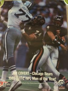 Jim Covert - Chicago Bears 1985 Lite/NFL Man Of The Year!