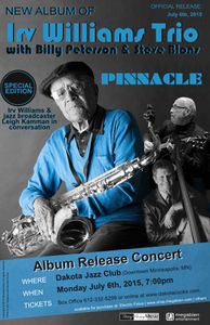 Irv Williams Trio, Album Release Concert, July 2015