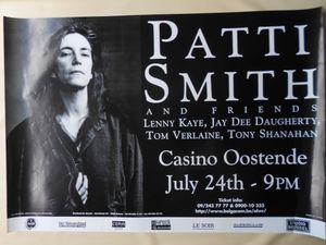 Patti Smith with Lenny Kaye, Jay Dee Daugherty, Tom Verlaine  and Tony Shanahan