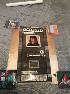 AUTHENTIC SIGNED BY ALICE COOPER LIFE & CRIMES PROMO POSTER