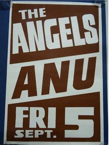 The Angels - ANU Refectory, Canberra, ACT (Australia) Concert Poster - 05 Sep 1980