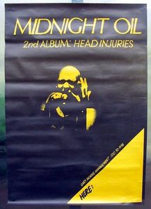 MIDNIGHT OIL - Head Injuries Tour Poster 1979