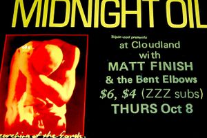 MIDNIGHT OIL - Cloudland Ballroom, Brisbane, QLD (Australia) Concert Poster - 8 Oct 1981
