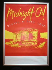 MIDNIGHT OIL - 1988 Diesel And Dust European Tour Poster 