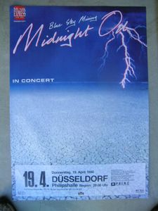 MIDNIGHT OIL - Philipshalle, Dusseldorf (Germany) Concert Poster - 19 Apr 1990