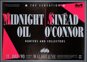 MIDNIGHT OIL - Philipshalle, Dusseldorf (Germany) Concert Poster
