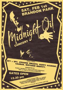 MIDNIGHT OIL - Brandon Park, Wollongong, NSW (Australia) Concert Poster - 1 Feb 1986