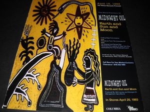 MIDNIGHT OIL - The Album Network Presents - The World Premiere Of Earth And Sun And Moon)  Poster - 15 April 1993