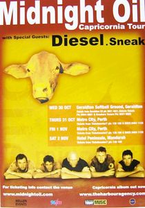 MIDNIGHT OIL - WA (Australia) Concert Poster - Oct/nov 2002