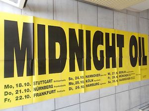MIDNIGHT OIL - Earth And Sun And Moon - Germany Concert Poster - Oct 1993