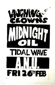 MIDNIGHT OIL - ANU Refectory, Canberra, ACT (Australia) Concert Poster - 26 Feb 1982