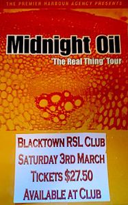 MIDNIGHT OIL - Blacktown RSL, NSW (Australia) 03 Mar 2001