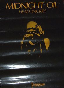 MIDNIGHT OIL - Head Injuries Promo Double Sided Poster ©1979