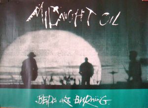 MIDNIGHT OIL - Beds Are Burning - UK Poster