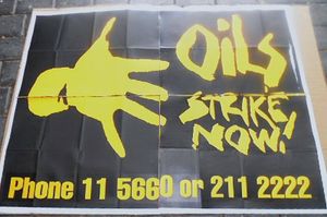 MIDNIGHT OIL - Oils Strike Now! 1990 Tour Poster
